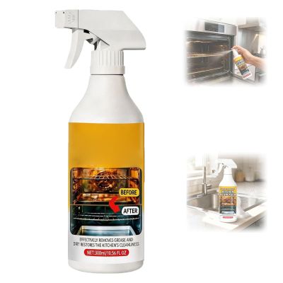 300ml/10.56fl Oz Spray, Greasekiller Spray for Grill, Kitchen Degreaser, Effectively Removes Grease for BBQ Grate, Grill Lid, Stovetop, Oven