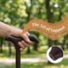 HONMEET Wooden Walking Cane Handle Grip with T-handle Design, Coffee Color, Smooth Polished Surface Enhances Walking Stability and Reduces Hand Fatigue for Elderly Outdoor Adventures view 3