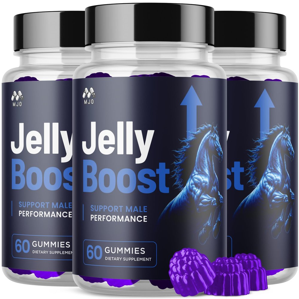 (3 Pack) Jelly Boost Gummies for Men, Official Jellyboost Men's Gummys with All Natural Ingredients, Advanced Maximum Strength Supplement, Natural Support Featuring Premium Multivitamins (180 Gummies)