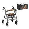 Wetoricau Frog Mushroom Forest Print Rollator Walker Seat Cover & Backrest Cover with Under Seat Storage Bag 3-Piece Soft Washable Accessories Set, Easy Install for Seniors view 2