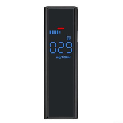 Portable Breathalyzer with LCD Display - Fast Tester for Personal Use - Digital BAC Analyzer 0.199% Range Black
