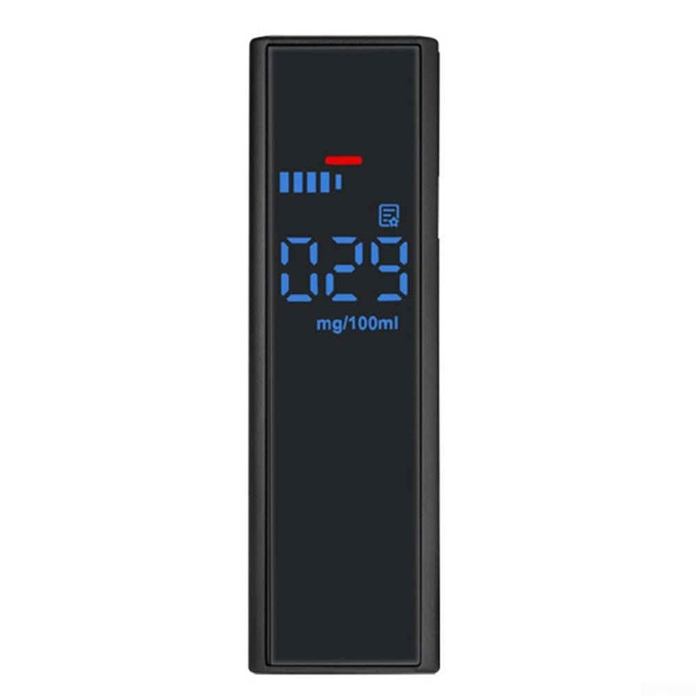 Portable Breathalyzer with LCD Display - Fast Tester for Personal Use - Digital BAC Analyzer 0.199% Range Black