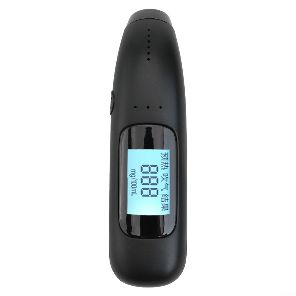 Professional Breath Analyzer Device - Digital LCD Display Detector for Safety - Compact 92x26mm