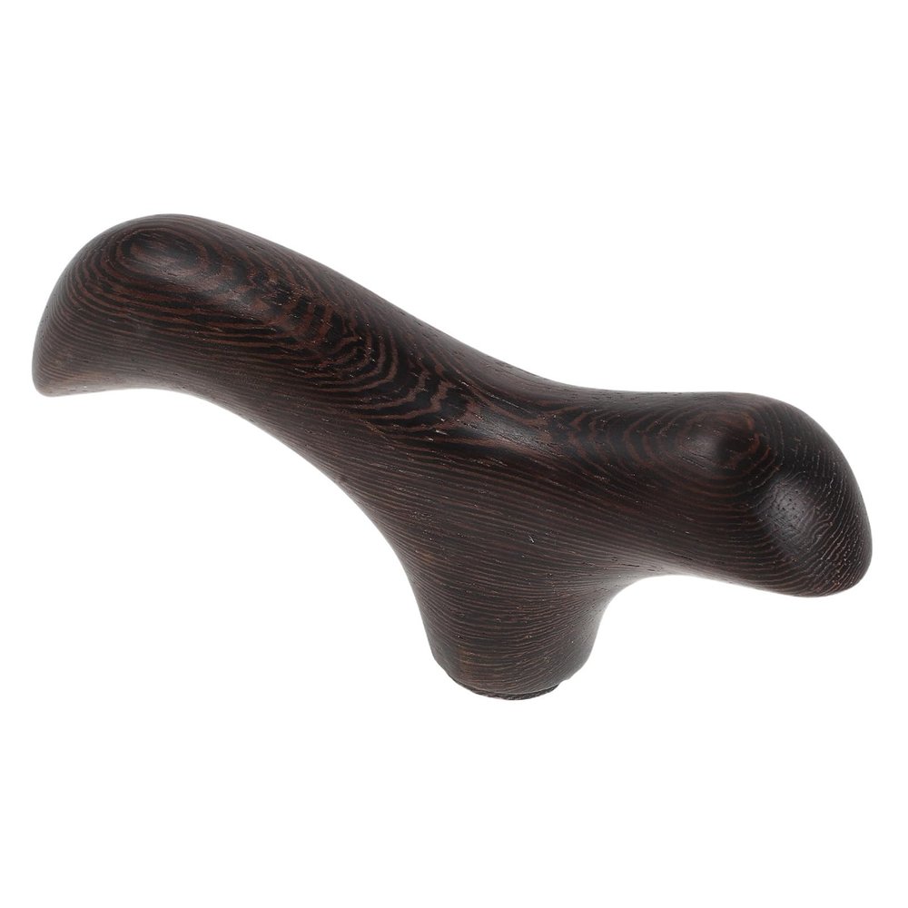 HOODANCOS Wooden Cane Handle Replacement Grip for Walking Canes and Hiking Sticks, Ergonomic T-handle with Smooth Polished Coffee Wood Surface, Easy Installation for Outdoor Adventures