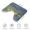 NLLZZ U-Shaped Toilet Rug Non-Slip Water Absorbent Memory Foam Bath Mat view 2