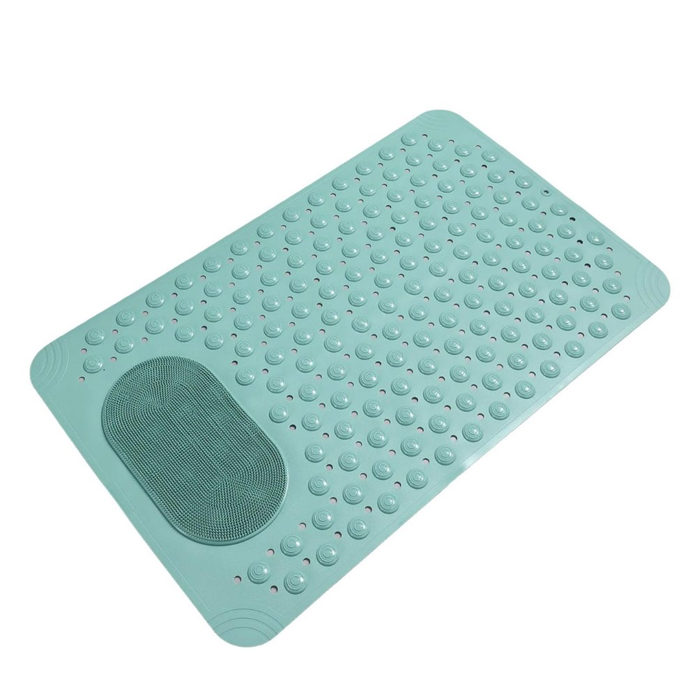 Bathroom Mat Foot Scrubber with Grooves for Foot Relaxation and Slip Shower Floor Mat