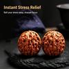 Walnut Twirling, Walnut to Twirl in Your Hand, 1.8" Twirling Jade Walnuts Kit, Natural Chinese Wenwan Walnuts Raw for Hand Rolling, Thoughtful Gift for Fathers, Elders & Collectors (Natural Finish*2) view 3
