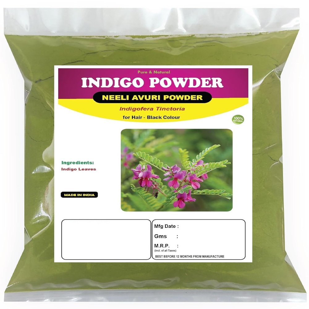 SA Natural Indigo Powder for Hair Black Colour 100 Grams | Neeli Avuri | Neel Patti | Indigofera Tinctoria