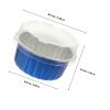 Cabilock 50pcs Disposable Aluminum Foil Baking Cups for Muffins and Egg Tarts, Blue Cupcake Liners with Beautiful Packing, Convenient and Practical for Bakery and Hotel Use view 2