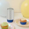 Cabilock 50pcs Disposable Aluminum Foil Baking Cups for Muffins and Egg Tarts, Blue Cupcake Liners with Beautiful Packing, Convenient and Practical for Bakery and Hotel Use view 4