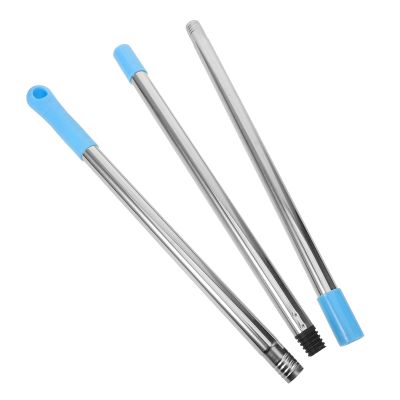 Milisten Replacement Mop Handle Three Section Metal Pole with Ergonomic Design Compatible with Broom Heads Silver Mop Accessory Rod for Household and Commercial Cleaning