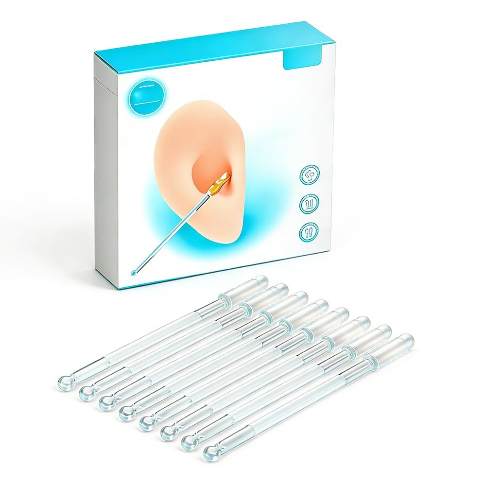 Sticky Earwax Removal Sticks, Reusable Spiral Ear Cleaning Tool(Large Size 1 Box)