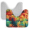 NLLZZ U-Shaped Toilet Rug Non-Slip Water Absorbent Memory Foam Bath Mat view 3