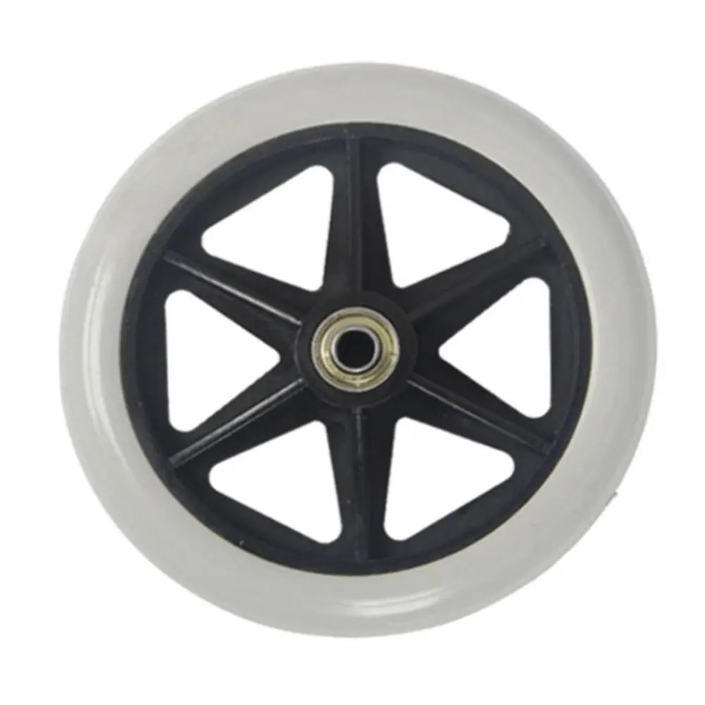 Replacement Wheelchair Wheels for Walkers 2pcs 5/6/7/8Inch Shopping Cart Wheels Anti Slip Replacement Travelling Trolley Caster Wear-resistant Solid Tire Wheel