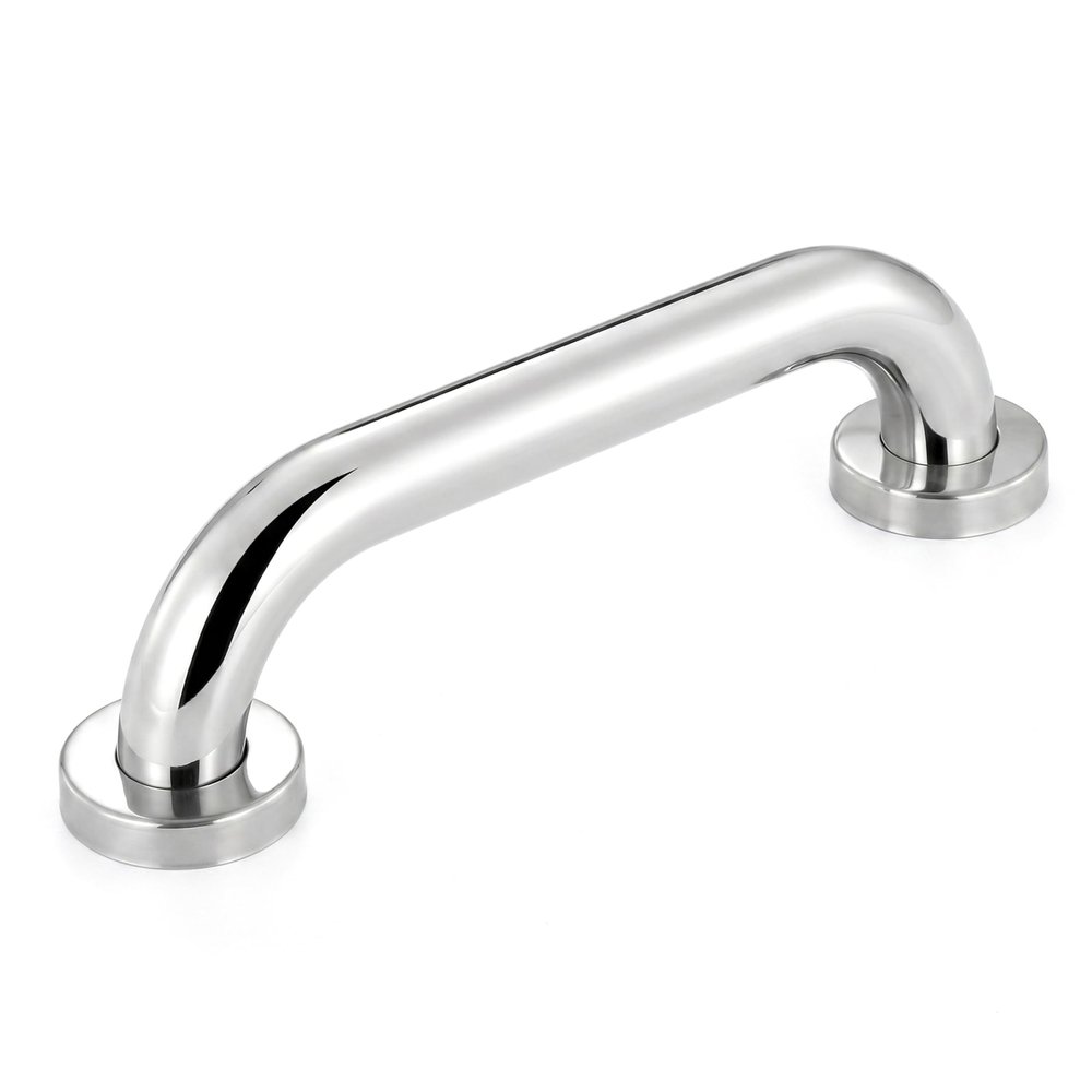 Shower Grab Bar, 11.81 Inch Length Metal Non-Slip Hand Rail for Kitchen, Bathroom, Garden, Balcony, Silver - Shower Grab Bar