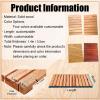 ZWBQZFYK 1-2/5 Inch Thickened Wooden Bath Mat for Pool/Sauna Room, 12-36 Inch Wood Shower Mat with Handle, Customizable Floor Pad for Inside Platform view 2