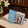 Catholic Prayer Card Holder with 54 Holy Cards, Premium PU Leather Pocket Organizer Book with Snap Closure for Daily Devotion, Religious Gifts for Men and Women (Lavender) view 3