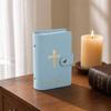 Catholic Prayer Card Holder with 54 Holy Cards, Premium PU Leather Pocket Organizer Book with Snap Closure for Daily Devotion, Religious Gifts for Men and Women (Lavender) view 4