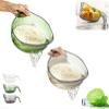 Multifunctional Fruit and Rice Washing Bowl - With Strainer and Handle, Premium Kitchen Strainer with Bonus Silicone Scraper, Perfect for Rinsing Grains, Vegetables and Fruits view 1