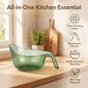 Multifunctional Fruit and Rice Washing Bowl - With Strainer and Handle, Premium Kitchen Strainer with Bonus Silicone Scraper, Perfect for Rinsing Grains, Vegetables and Fruits view 2