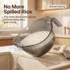 Multifunctional Fruit and Rice Washing Bowl - With Strainer and Handle, Premium Kitchen Strainer with Bonus Silicone Scraper, Perfect for Rinsing Grains, Vegetables and Fruits view 3
