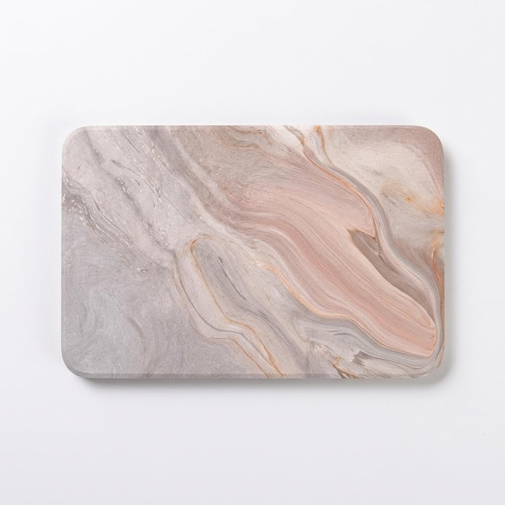 Leefasy Absorbent Pad Diatomite Non Slip Mat Absorption Quick Function Easy Cleaning Suitable for Soap Dish Kitchen , Marble Pattern 1 , 8x13x0.9cm Soap Pad