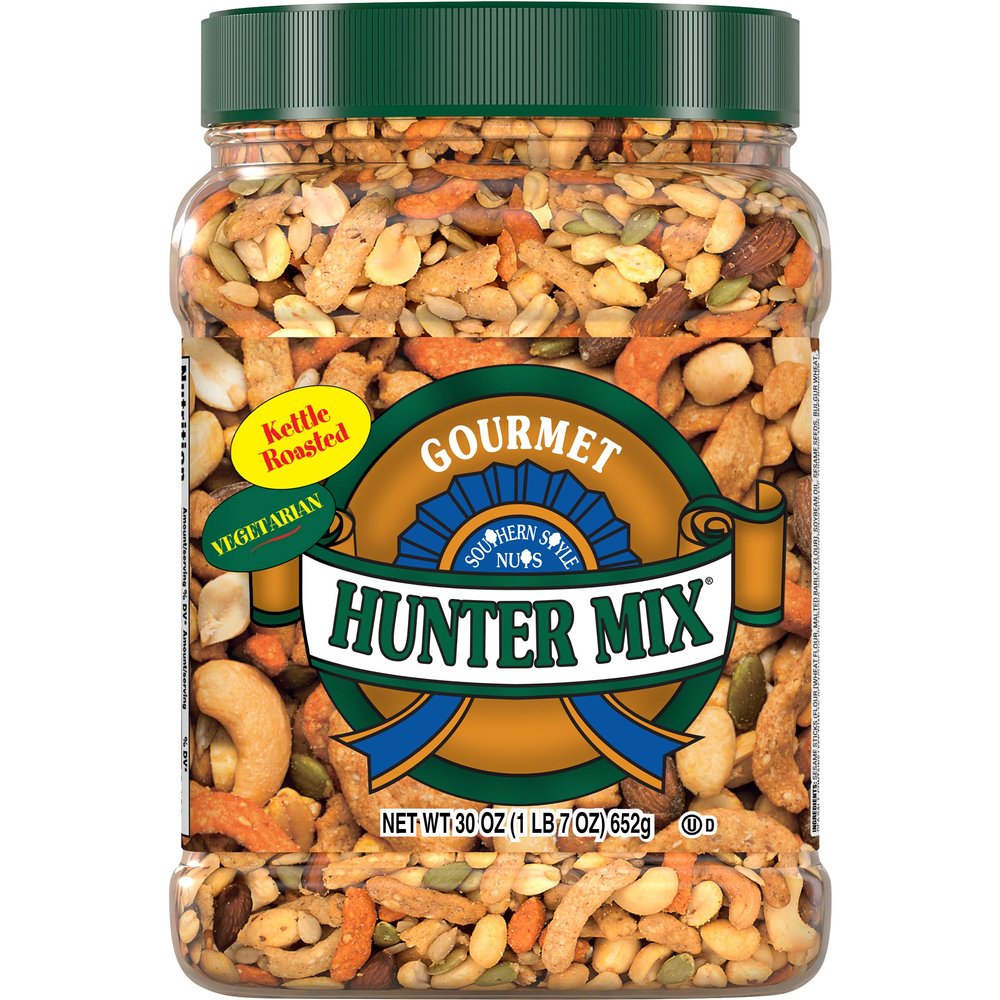 Southern Style Nuts Gourmet Hunter Bulk Trail Mix, 30 oz (Pack of 1), Sesame Sticks, Roasted Peanuts, Sunflower Kernels, Almonds, Cashews & Pepitas, Mixed Nuts, Snacks for Adults & Kids
