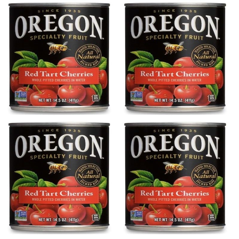 Oregon Pitted Red Tart Canned Cherries in Water (Value Pack of 4) 14.5 oz Cans (3.62 lb Total) for Baking & Desserts Made in Oregon, Kosher, Non GMO