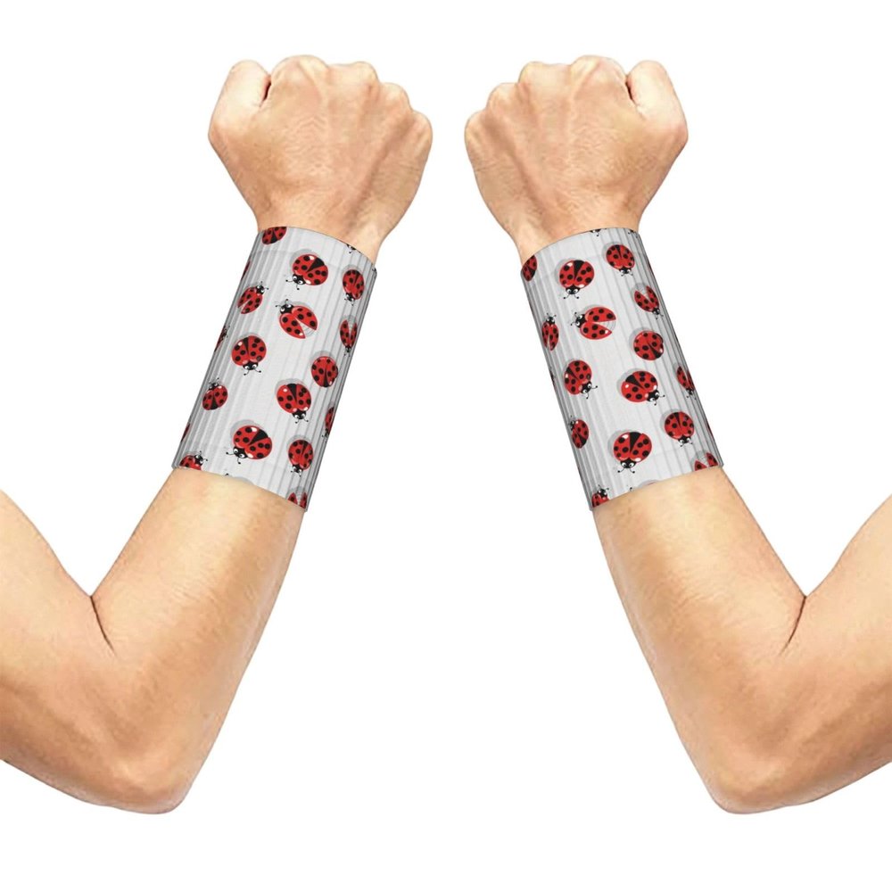 Compression Wrist Sleeve Cute Ladybug Insect Wrist Support for Men &Women