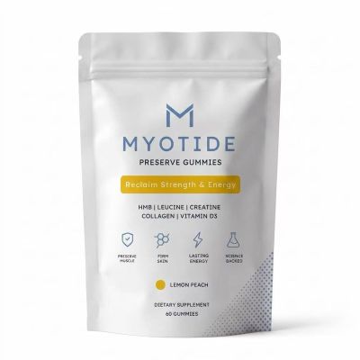 MYOTIDE Gummies, Natural Fruit-Flavored Gummy Daily, Vegan Friendly, Soft & Chewy, 60 Count