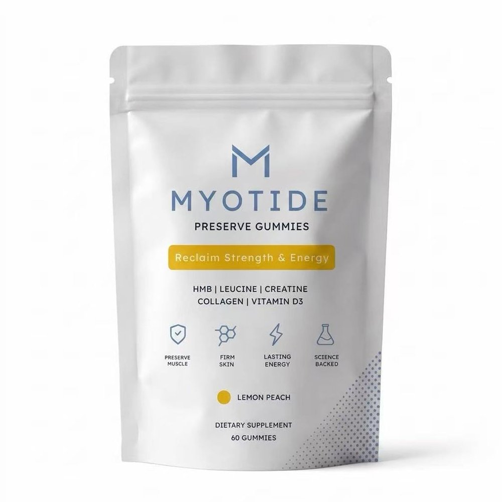 MYOTIDE Gummies, Natural Fruit-Flavored Gummy Daily, Vegan Friendly, Soft & Chewy, 60 Count