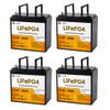 4PACK 12 V 50 Ah LiFe PO4 Lithium Trolling Motor B-attery, 50A BMS view 1