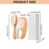 Multipurpose Infant Hair Care Set Featuring Soft Wool Brush and Sturdy Wooden Comb for Relaxing Massage Infant Hair Care view 3