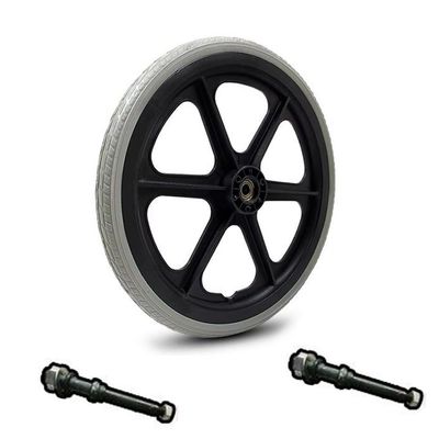 Wheelchair Replacement Wheels 16in Wear-Resistant Manual Wheelchair Rear Wheel, Non-Inflatable Wheelchairs Rear Wheel Assembly