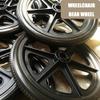 Wheelchair Replacement Wheels 16in Wear-Resistant Manual Wheelchair Rear Wheel, Non-Inflatable Wheelchairs Rear Wheel Assembly view 2