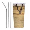 Huganjov Large Acacia Tree In The Savanna Plains 20oz Travel Mug Stainless Steel Straw Kit, Straight & Bent Straws With Cleaning Brush view 1