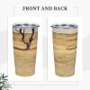 Huganjov Large Acacia Tree In The Savanna Plains 20oz Travel Mug Stainless Steel Straw Kit, Straight & Bent Straws With Cleaning Brush view 4