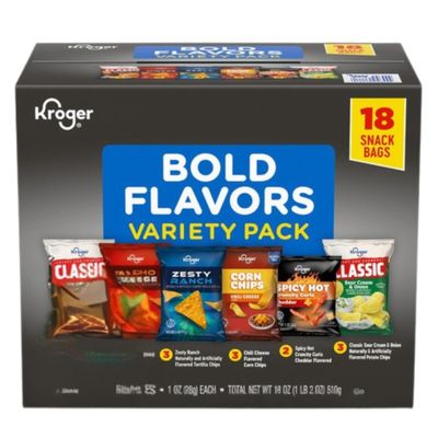 Bold Mix Chips Variety Pack, 1 oz Individual Bags, 18 Count Snacks
