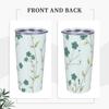 Tnghiucuj Vector Seamless Pattern With White Flowers Stainless Steel Replacement Straw Set Compatible With 20oz Car Insulated Tumblers view 4