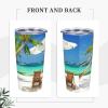 Tnghiucuj Tropical Paradise Stainless Steel Replacement Straw Set Compatible With 20oz Car Insulated Tumblers view 4