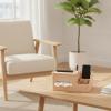 predolo Desktop Tissue Box Organizer with Phone Stand Functional Tissue Holder Space Saving Desktop Storage Box with Side Organizer for Desk, Acacia Wood view 4