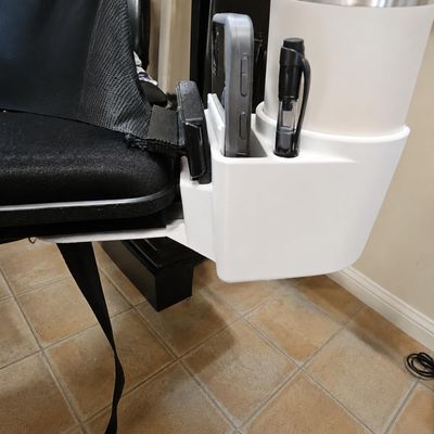 Wheelchair Cup Holder Compatible with Quantum Power Wheelchair, White