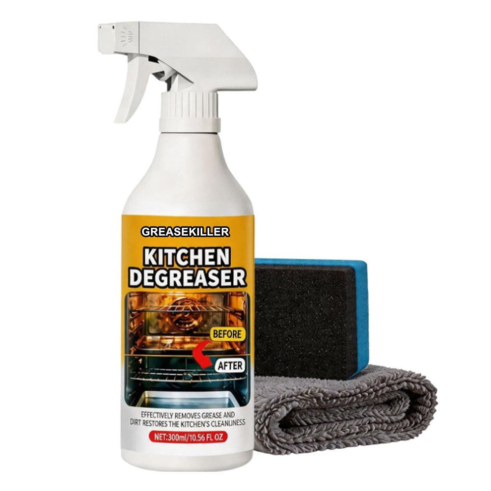 GosBio Apiastar Greasekiller Spray, Apiastar Grease Killer for Grill, Heavy Duty Degreaser for Grills, Oven & Air Fryer - Multi - Use, No - Scrub for Home & Commercial Kitchen10.56FLOZ