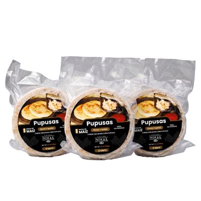 Tipicos Nokal Bean & Cheese Frozen Pupusas 15 Units, 3 Pack
