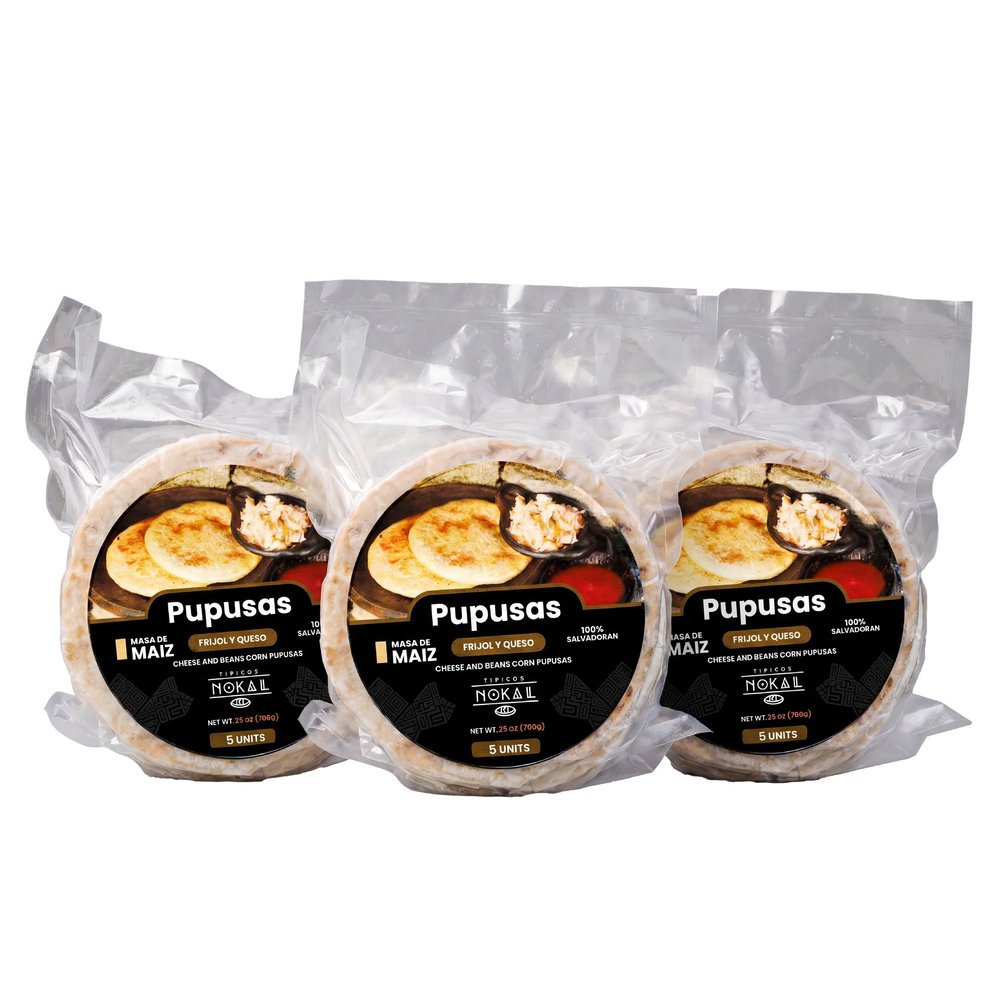 Tipicos Nokal Bean & Cheese Frozen Pupusas 15 Units, 3 Pack
