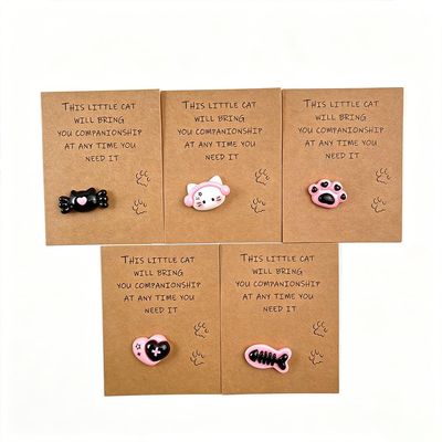 RSACCSKY Cute Cat Pocket Hug Token with Greeting Cards 5 Pack