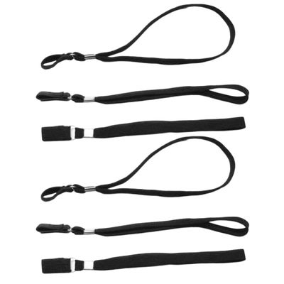 TOPPERFUN 6pcs Black Fiber Walking Cane Wrist Straps for Hiking and Trekking, High Strength Hand Lanyard Accessories to Prevent Loss of Walking Stick and Hiking Pole