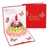 Birthday Card for Friend & Greeting Card for Birthday - 3D Pop-Up Design, Thick Imported Art Paper, 15x15cm Red Card with Envelope, Suitable for All Ages, Raksha Bandhan, Diwali, Holi, Family & Friends Gifting view 1