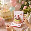 Birthday Card for Friend & Greeting Card for Birthday - 3D Pop-Up Design, Thick Imported Art Paper, 15x15cm Red Card with Envelope, Suitable for All Ages, Raksha Bandhan, Diwali, Holi, Family & Friends Gifting view 2