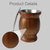 Gcljlmy Yerba Mate Cup Mate Teas Cup/gourd Set Versatile Double Walled Anti Scalding Gifts 8 Ounces Tea Cup Set for Tea Room Dormitory (Brown) view 4